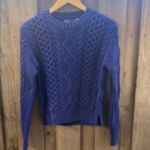Blue Cable Knit Sweater